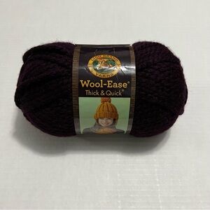 Lion Brand Wool-Ease Thick & Quick Yarn in Eggplant